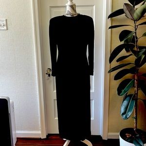 Vintage Gucci 70s black velvet dress